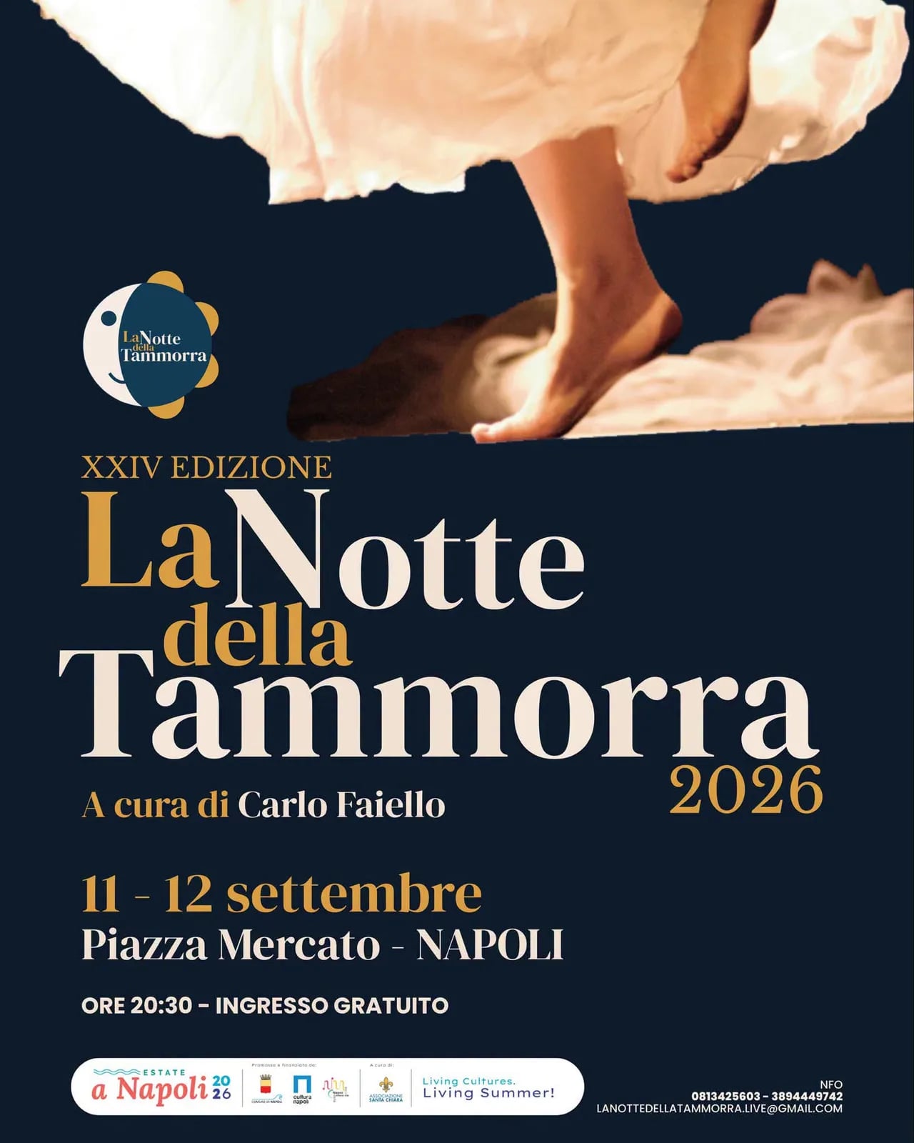 Locandina 24ª La Notte della Tammorra 2026 a Napoli (Napoli)