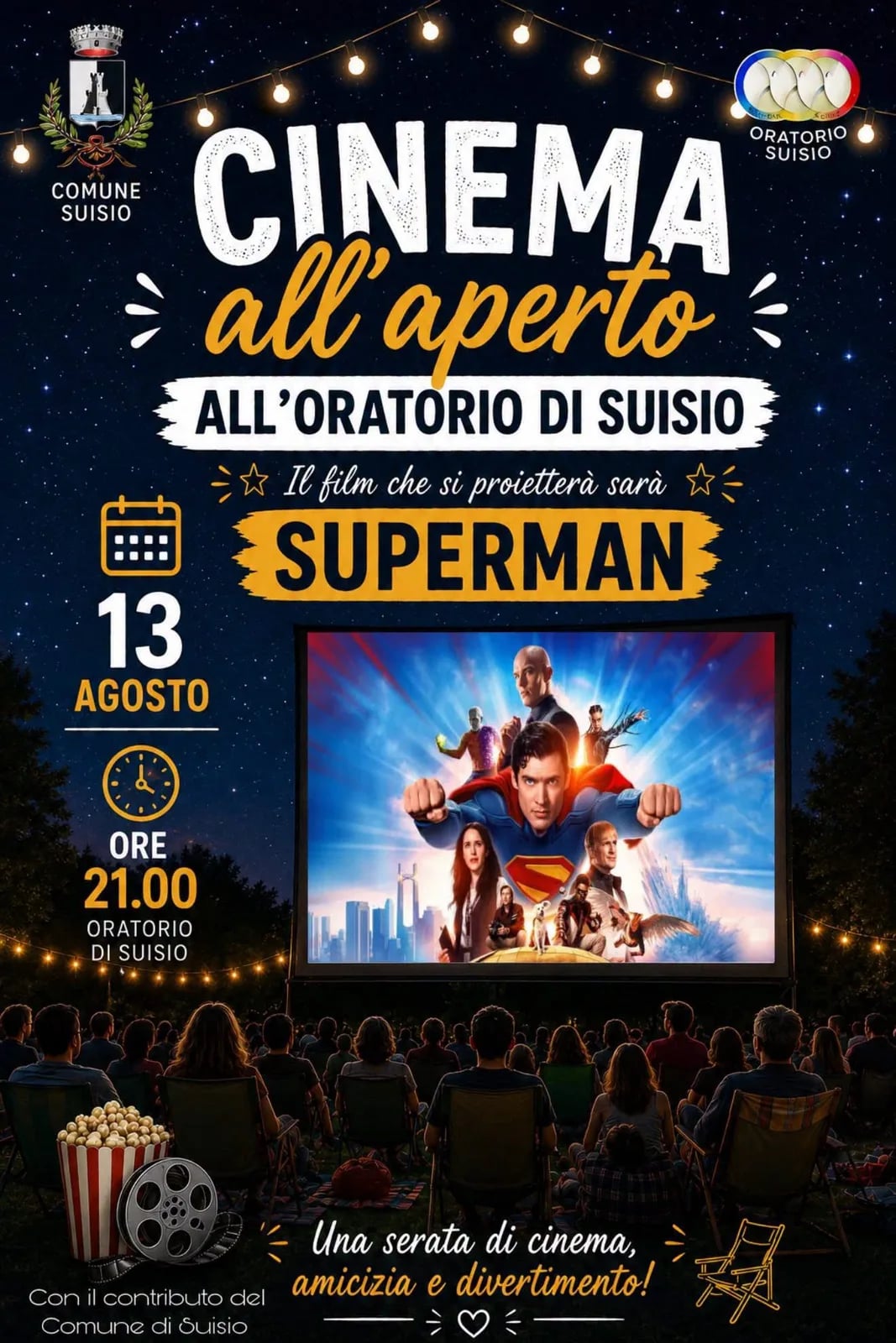 Locandina Cinema all'aperto all'Oratorio di Suisio 2026 a Suisio (Bergamo)