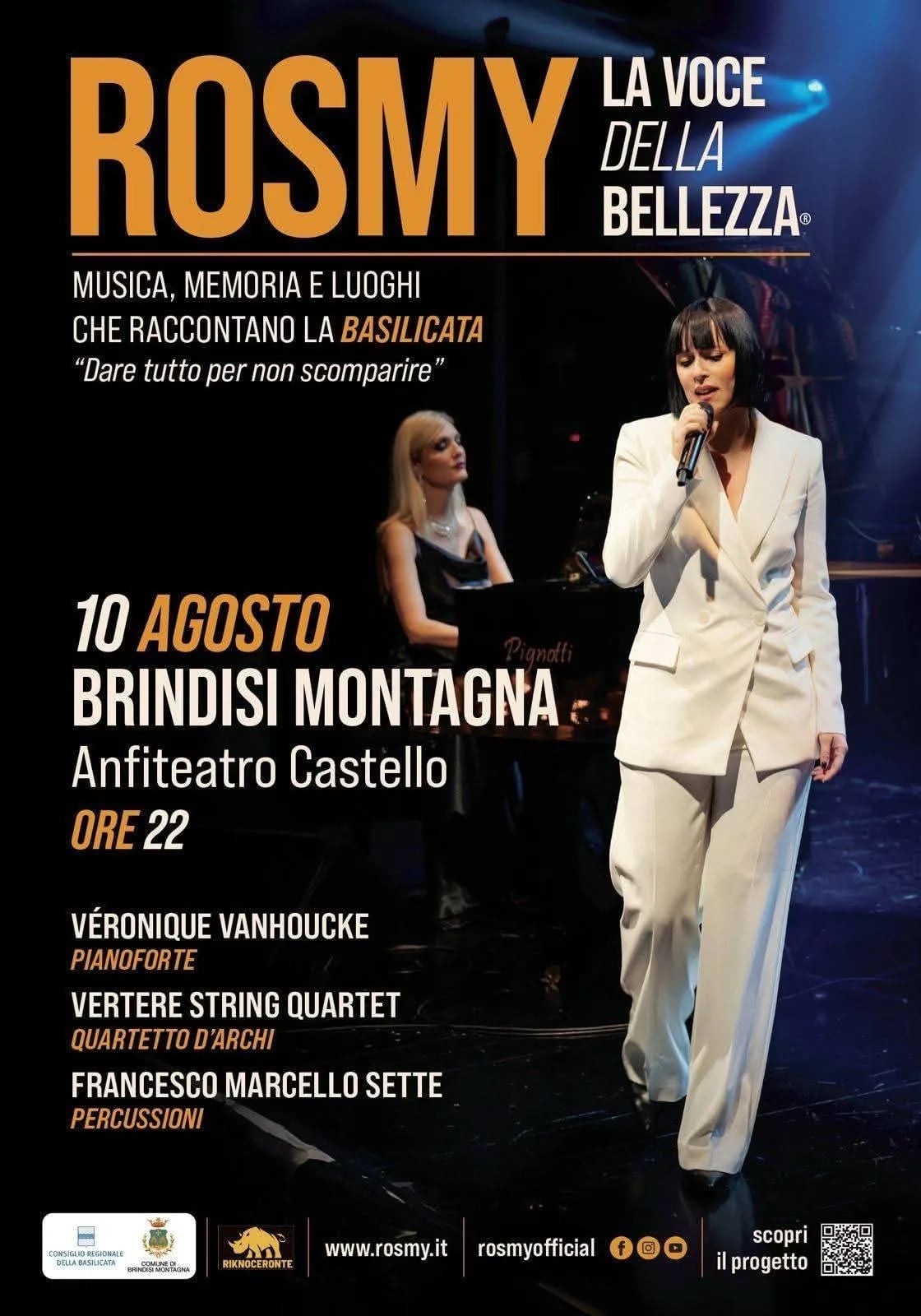 Locandina Rosmy La Voce della Bellezza 2026 a Brindisi Montagna (Potenza)