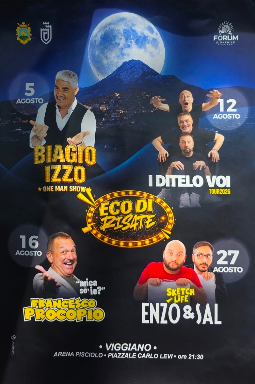 Locandina Eco di risate: Francesco Procopio Mica so' io? a Viggiano (Potenza)