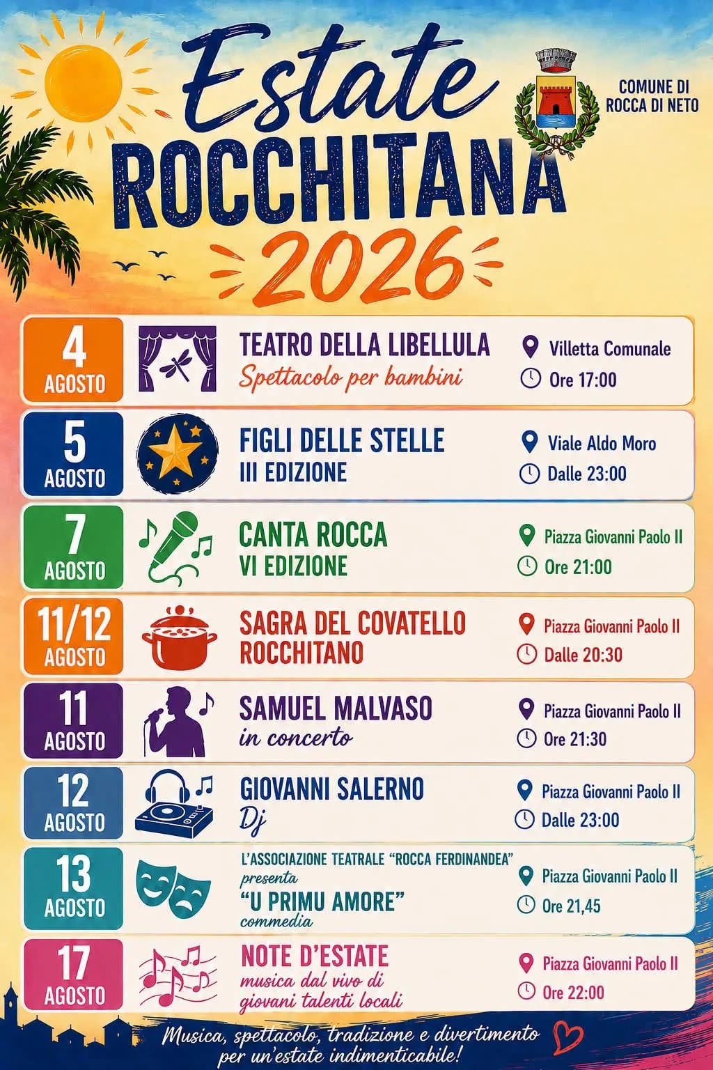 Locandina "U Primu Amore" — commedia 2026 a Rocca di Neto (Crotone)