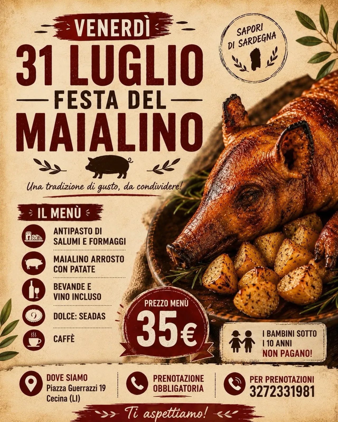 Festa del Maialino Sapori di Sardegna 2026