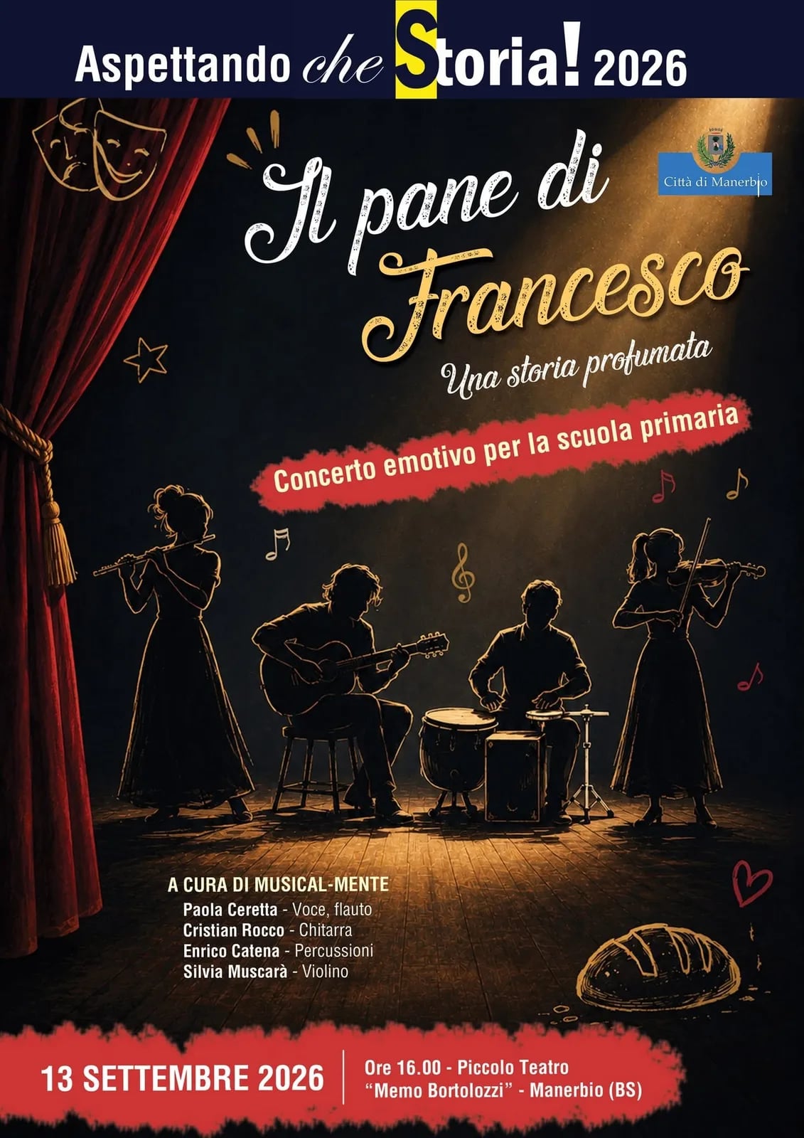 Locandina Aspettando che Storia! 2026 - Il pane di Francesco a Manerbio (Brescia)