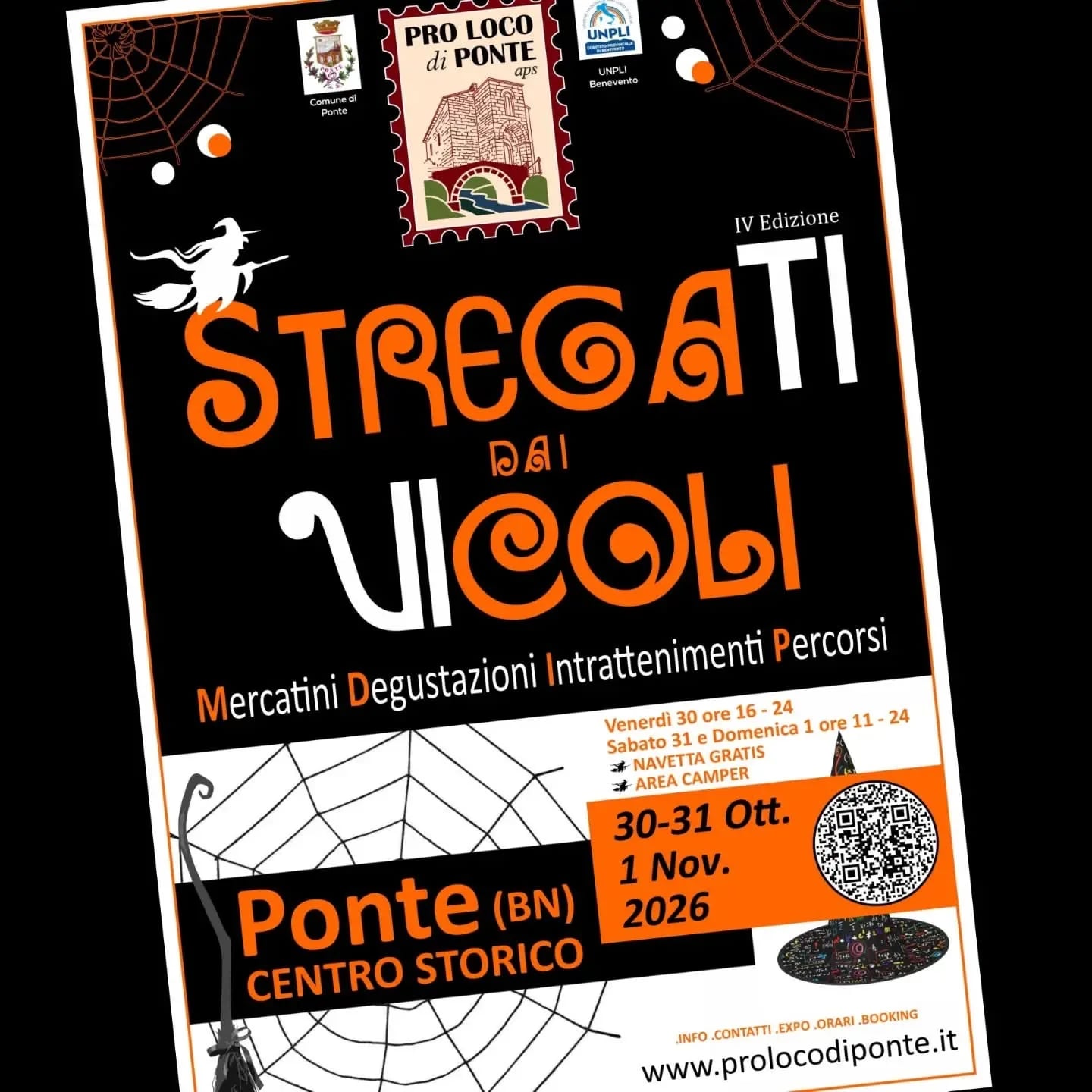 Locandina Stregati dai Vicoli — 4ª Edizione 2026 a Ponte (Benevento)