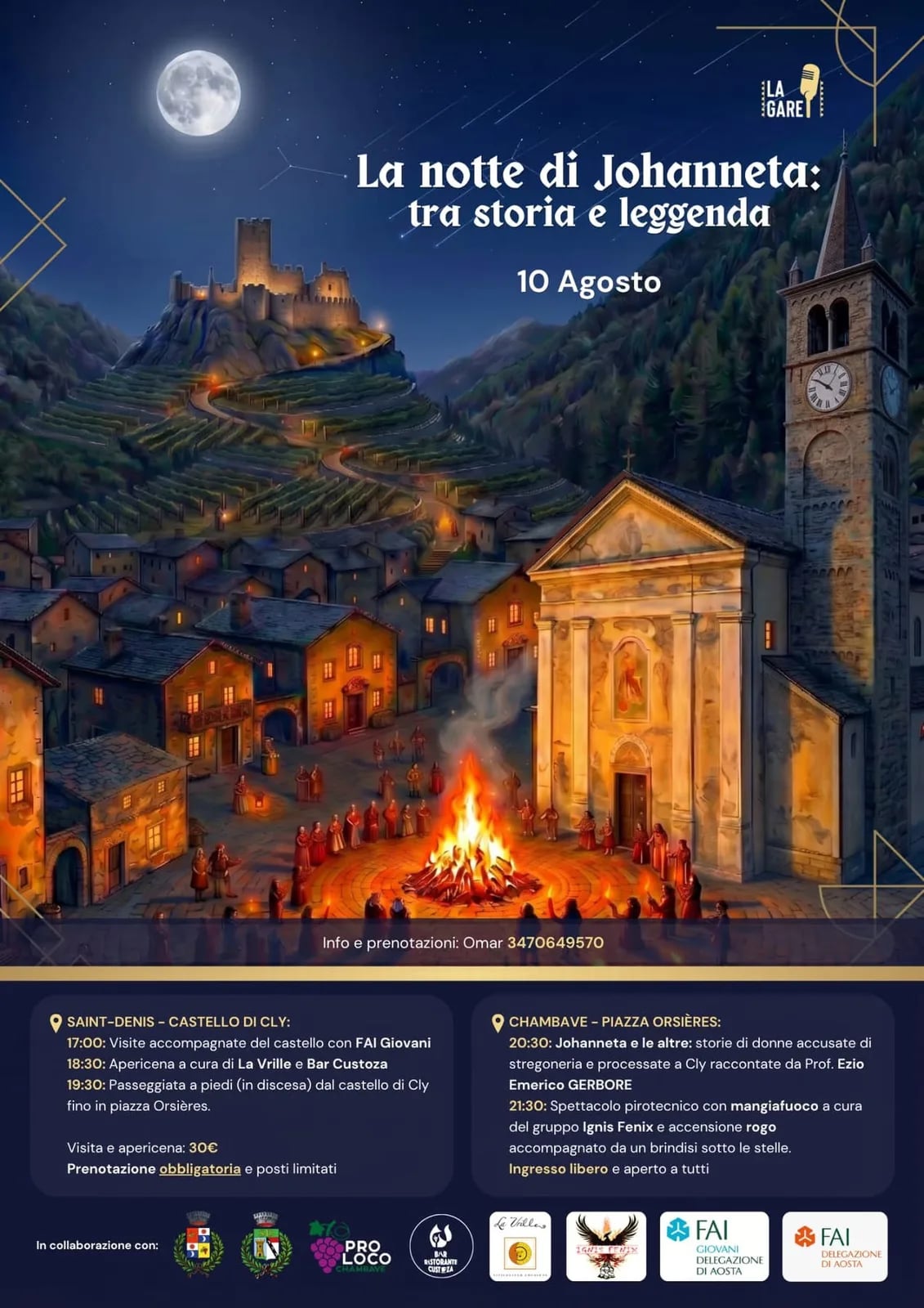 Locandina La notte di Johanneta: tra storia e leggenda 2026 a Saint-Denis (Valle d'aosta)