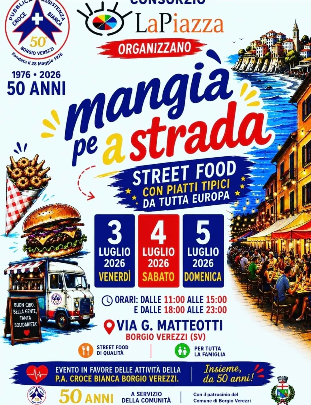 Mangia pe a Stradà 2026 - Street Food di Borgio Verezzi