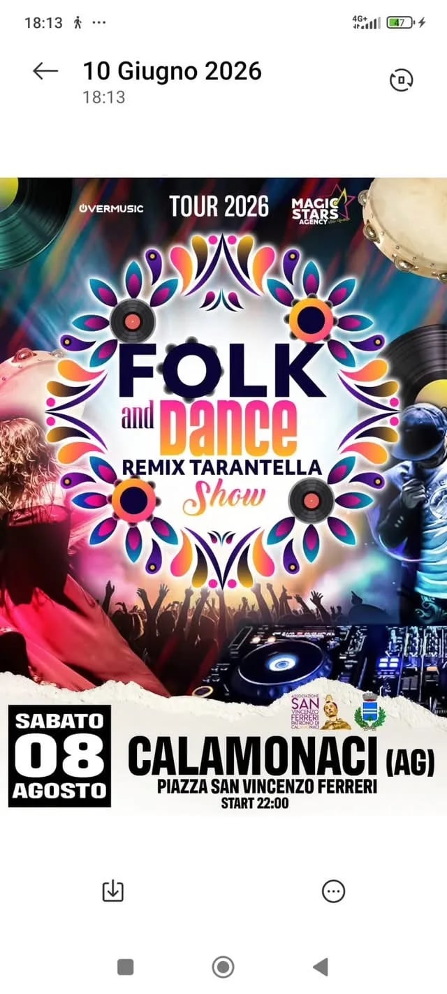 Folk and Dance Remix Tarantella Show 2026