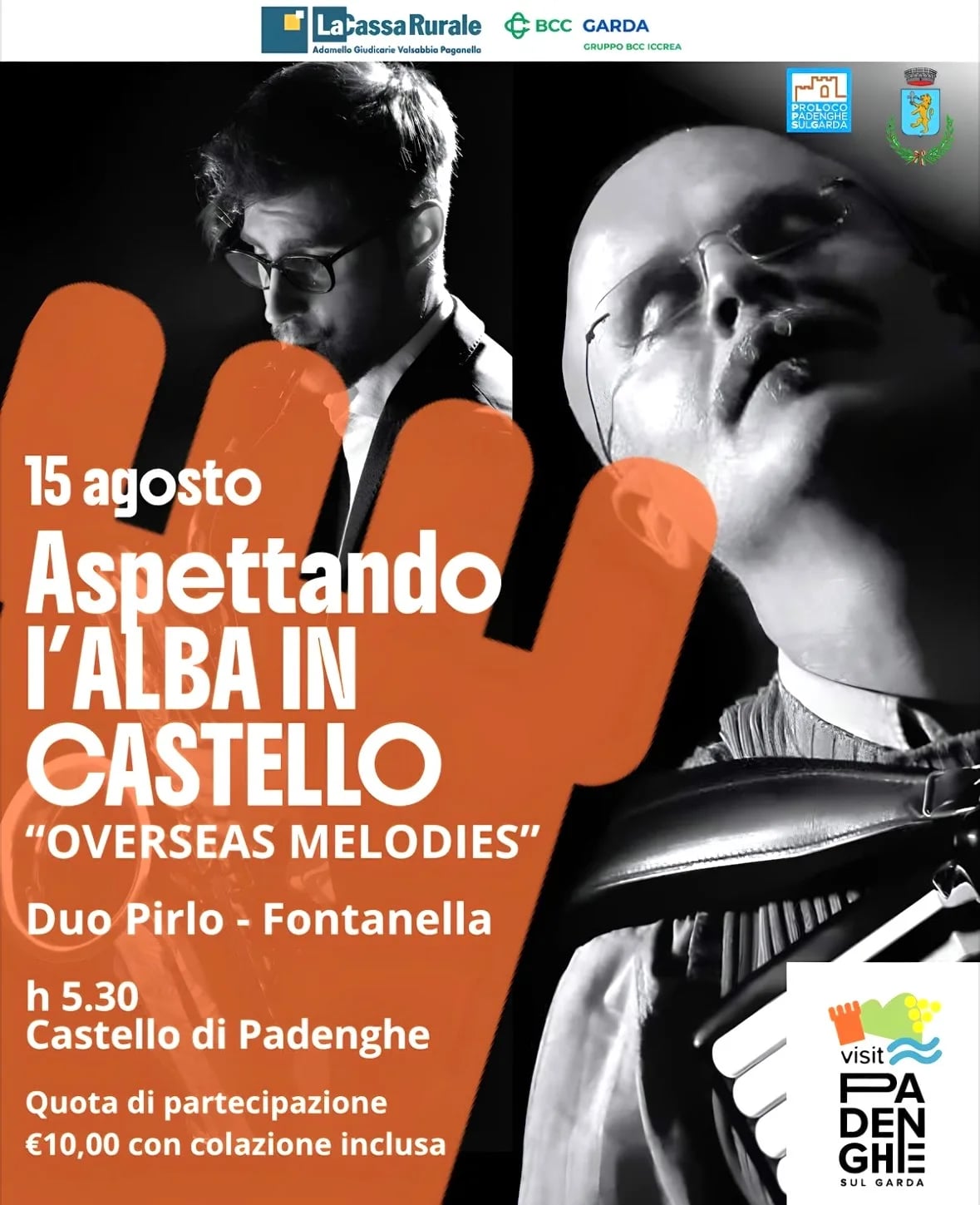 Locandina Aspettando l'Alba in Castello 2026 a Padenghe sul Garda (Brescia)