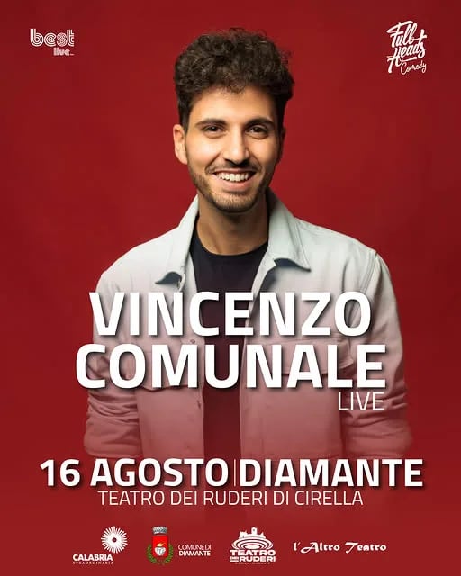 Locandina Vincenzo Comunale Live 2026 a Diamante (Cosenza)