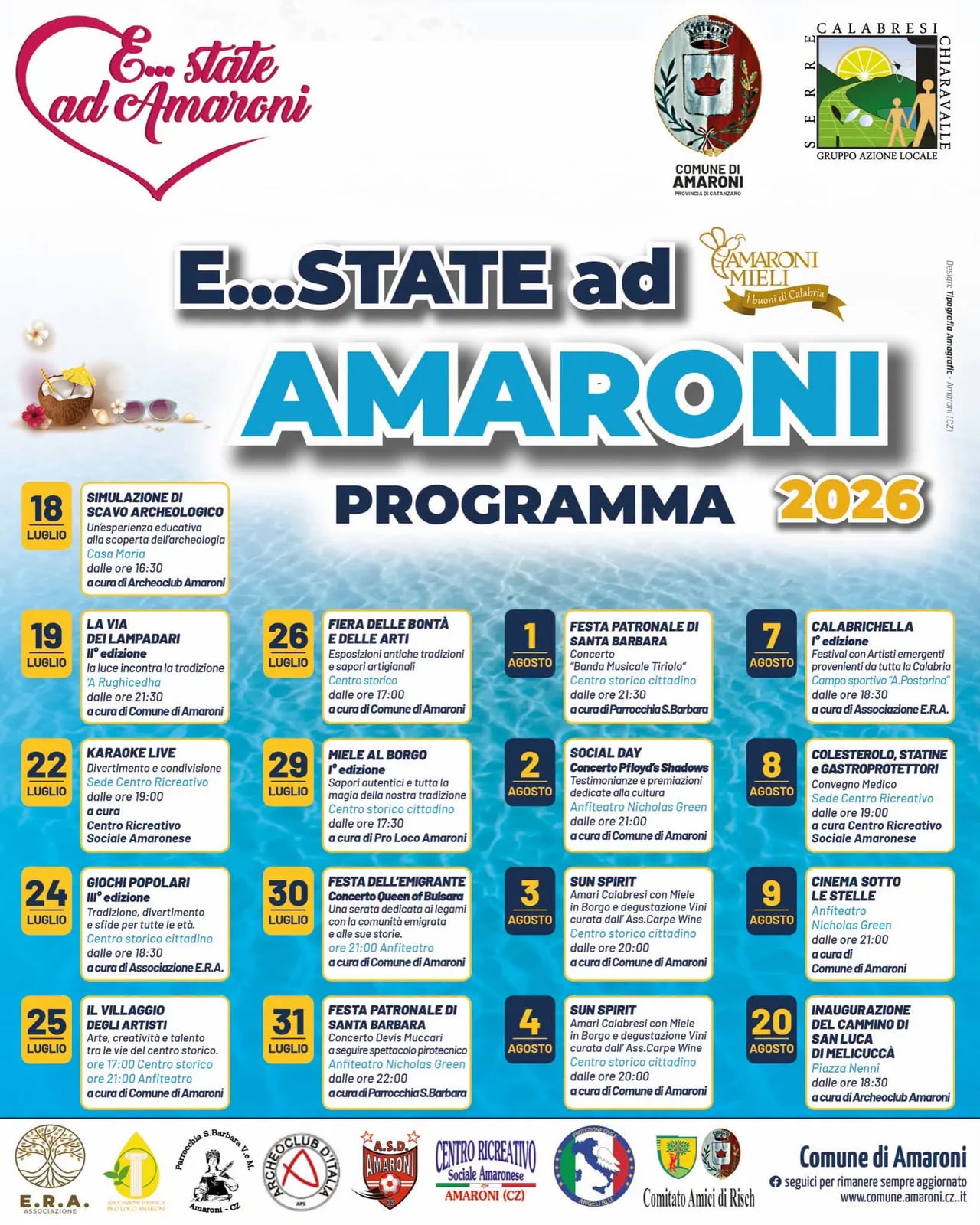 Locandina Inaugurazione del Cammino di San Luca di Melicuccà 2026 a Amaroni (Catanzaro)