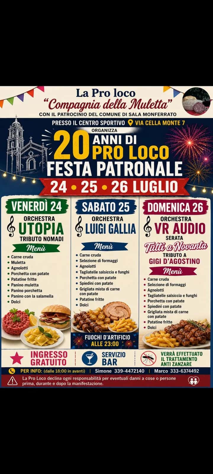 Festa Patronale — 20 Pro Loco 2026