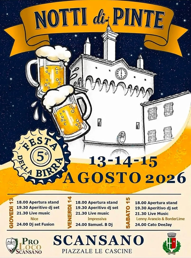 Locandina 5ª Festa della Birra 2026 a Scansano (Grosseto)