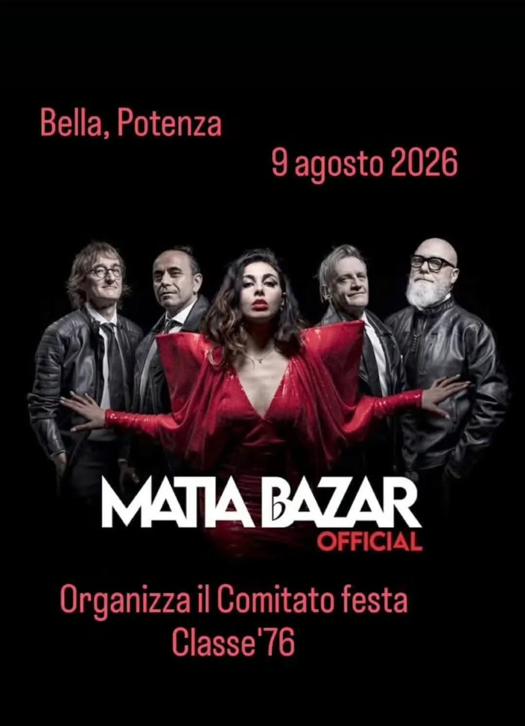 Concerto Matia Bazar a Bella 2026