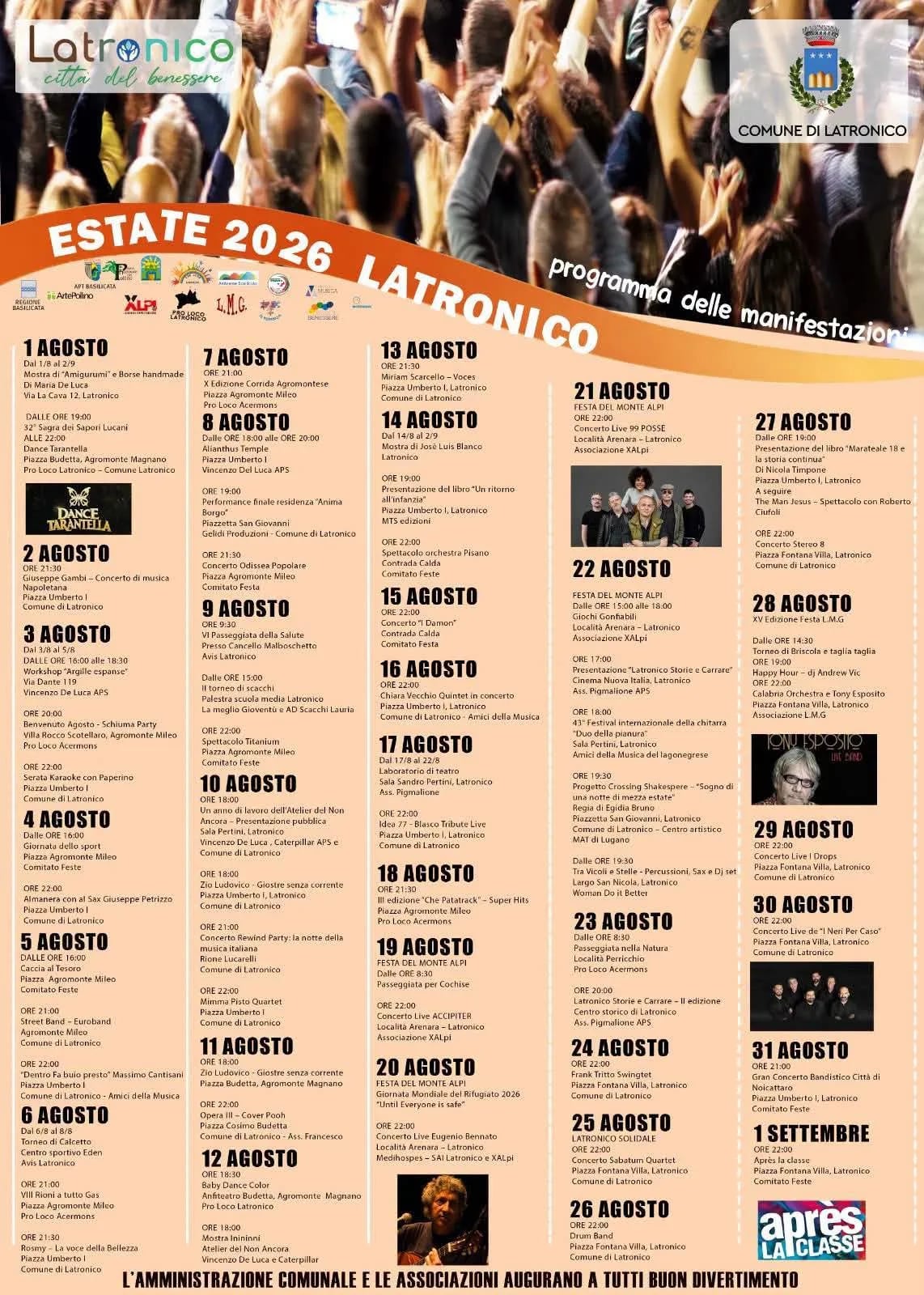 Locandina 43° Festival Internazionale della Chitarra: Duo della pianur a Latronico (Potenza)