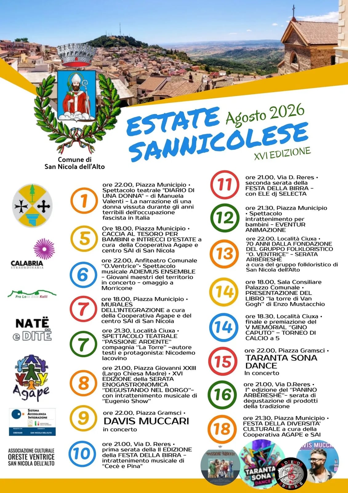 Locandina Spettacolo Musicale Adiemus Ensemble 2026 a San Nicola dell'Alto (Crotone)