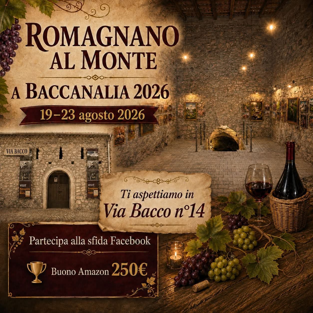 Locandina Romagnano al Monte a Baccanalia 2026