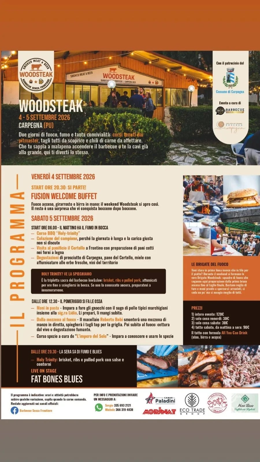 Locandina Woodsteak — Smoked Meat & Beer 2026 a Carpegna (Pesaro e Urbino)