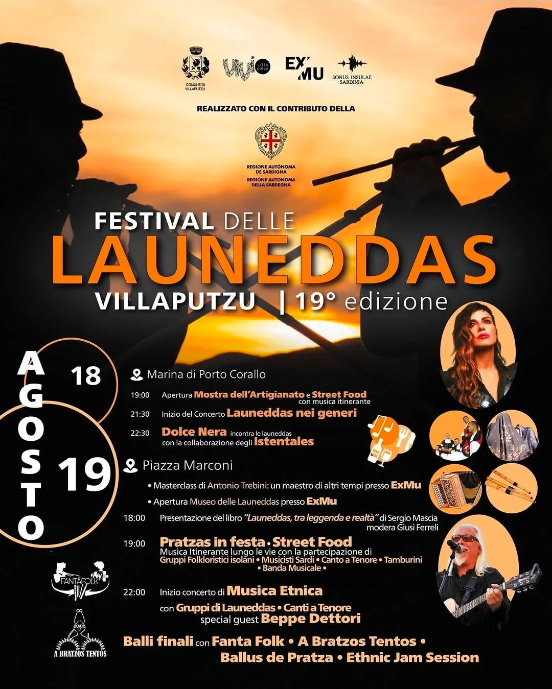 Locandina 19° Festival delle Launeddas Villaputzu 2026 a Villaputzu (Cagliari)