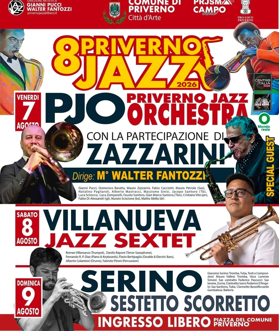 Priverno Jazz 2026 – PJO Priverno Jazz Orchestra 7 Agosto