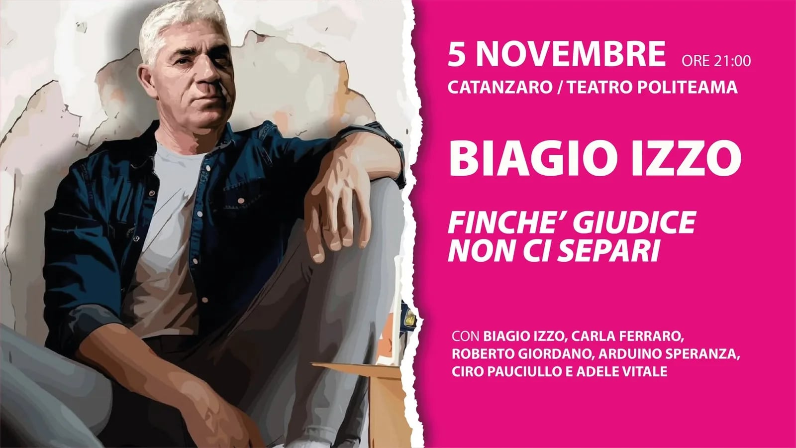 Locandina Spettacolo Biagio Izzo 2026 a Catanzaro (Catanzaro)
