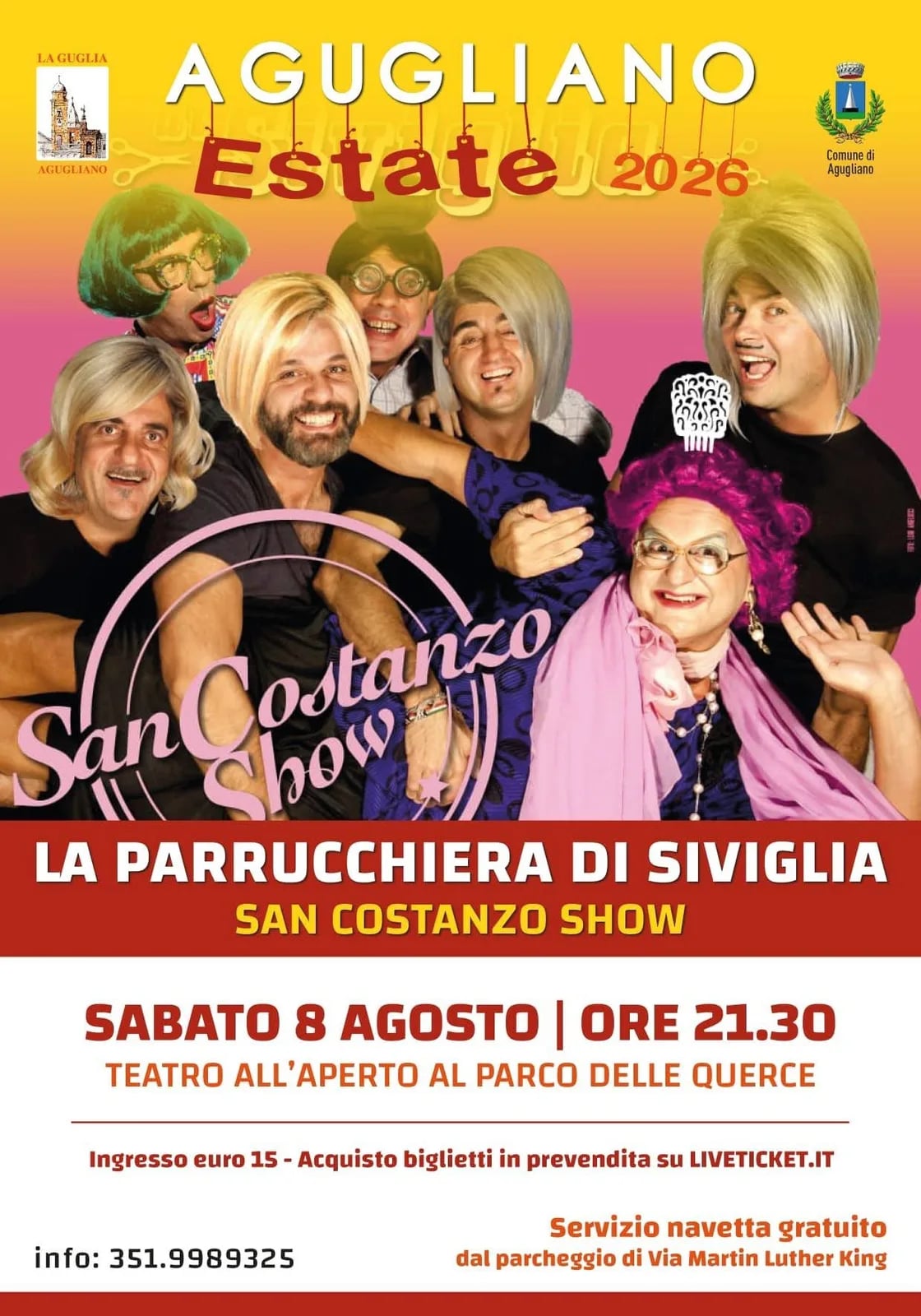 Locandina La Parrucchiera di Siviglia - San Costanzo Show 2026 a Agugliano (Ancona)