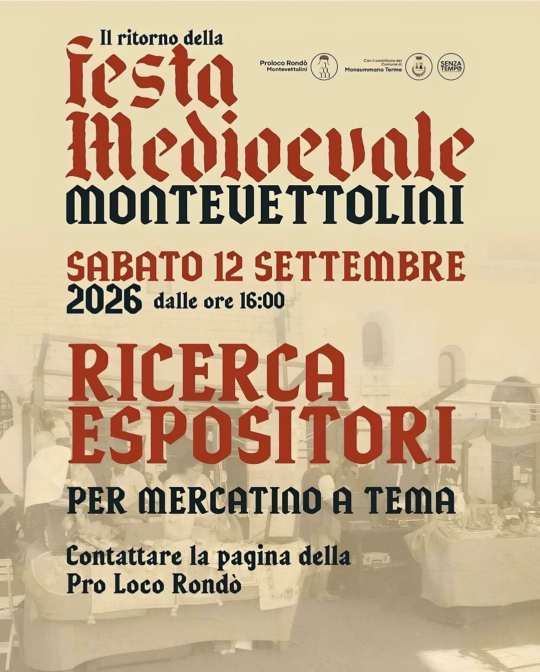 Locandina Il ritorno della festa Medioevale Montevettolini 2026 a Monsummano Terme (Pistoia)