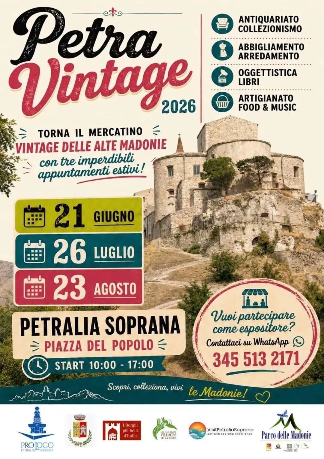 Petra Vintage 2026 — Mercatino Vintage 26 luglio