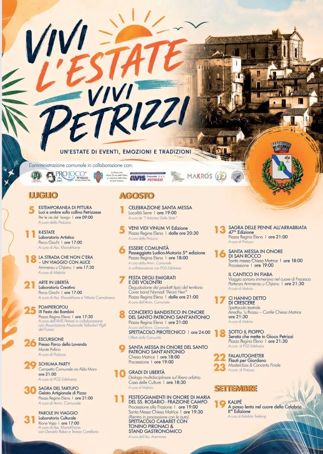 Locandina Santa Messa in onore di San Rocco 2026 a Petrizzi (Catanzaro)