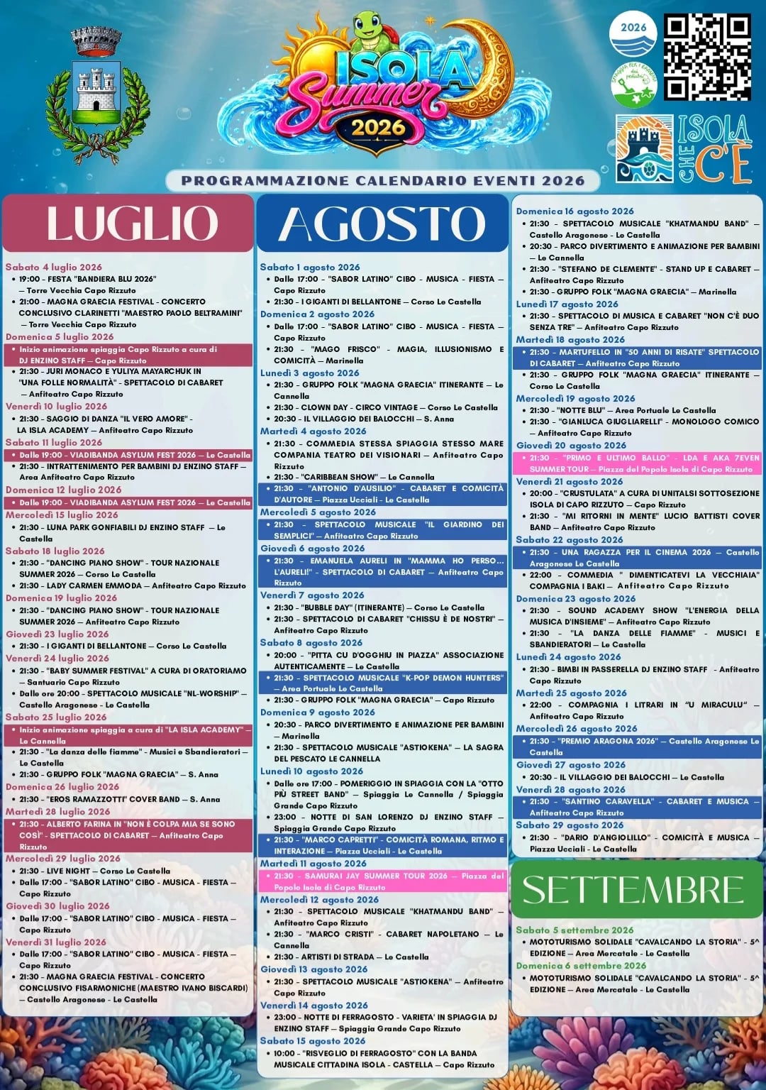 Locandina Primo e Ultimo Ballo — LDA e Aka 7even Tour 2026 a Isola di Capo Rizzuto (Crotone)