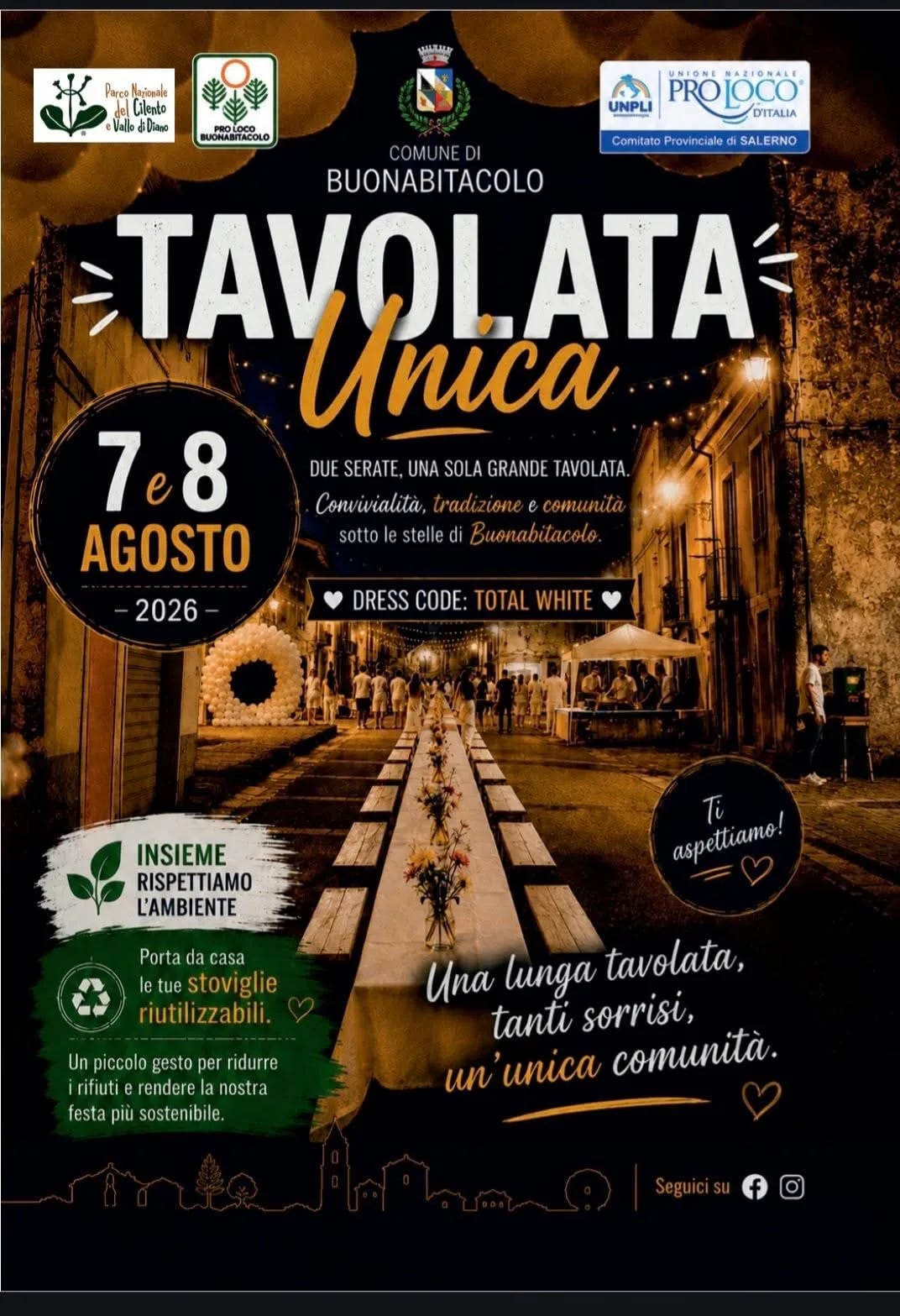 Locandina Tavolata Unica 2026 a Buonabitacolo a Buonabitacolo (Salerno)