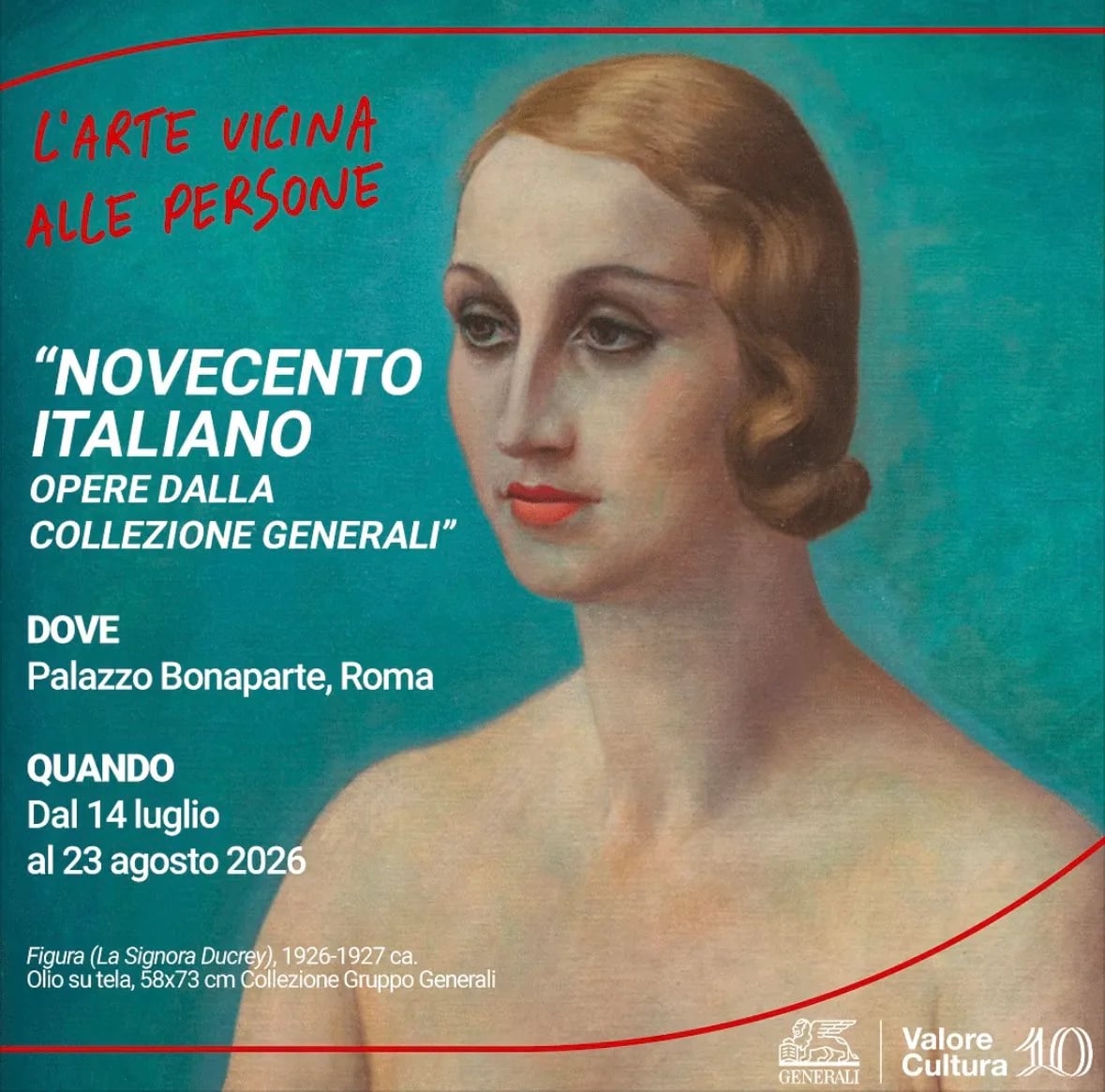 Locandina Novecento Italiano — Collezione Generali 2026 a Roma (Roma)