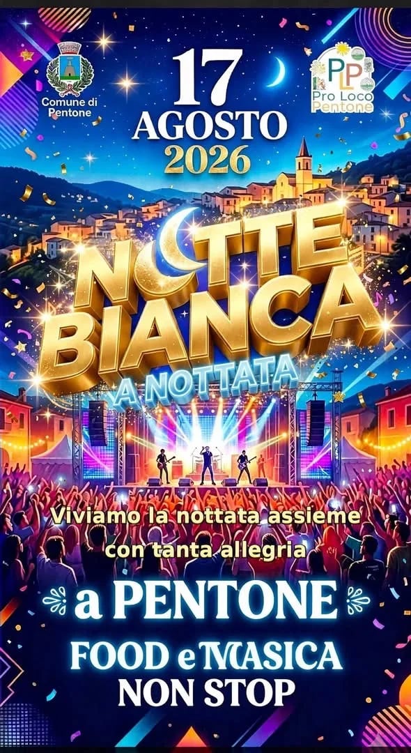 Locandina Notte Bianca a Nottata 2026 a Pentone a Pentone (Catanzaro)