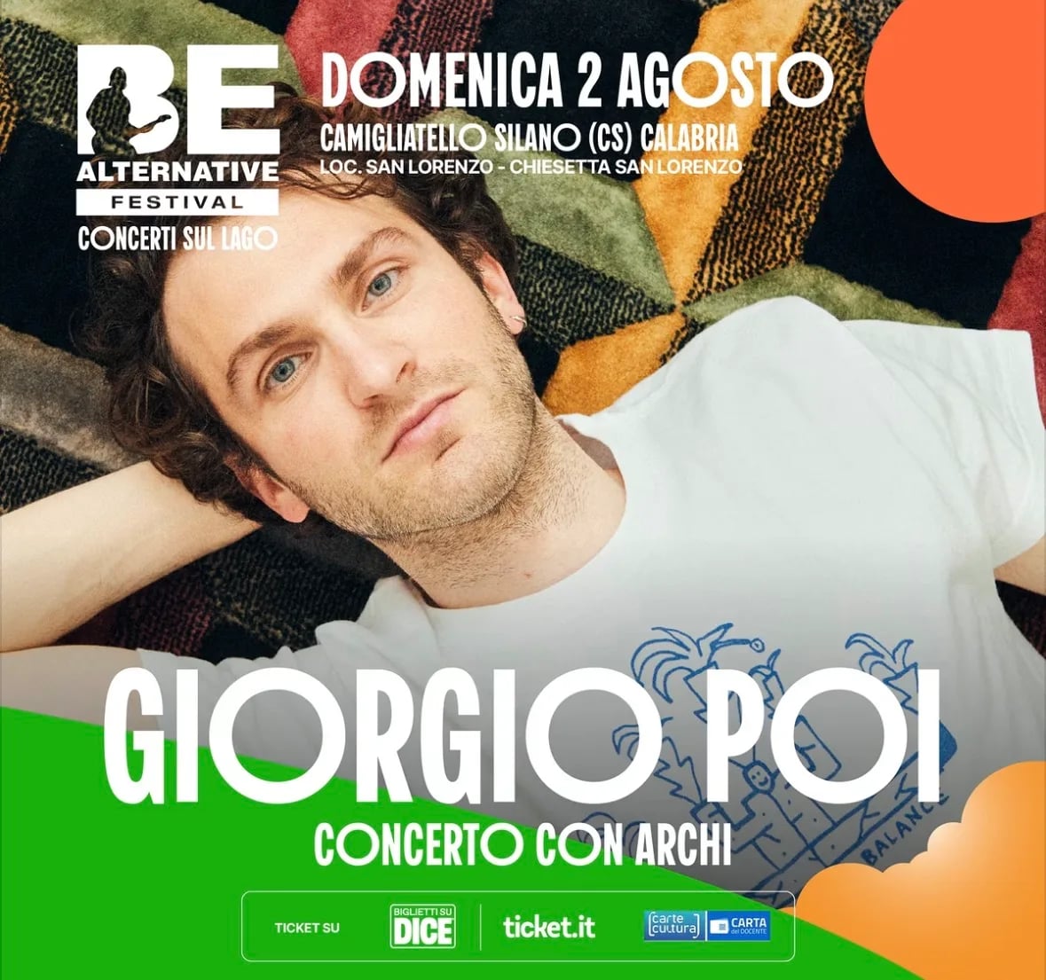 BE Alternative Festival 2026 - Giorgio Poi concerto con arch