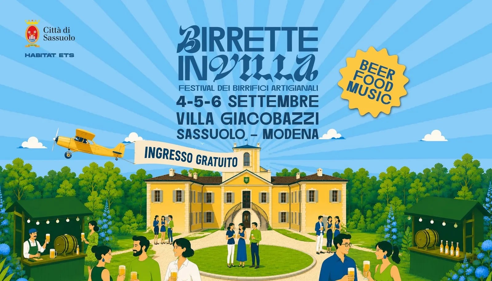 Locandina Birrette Invilla Festival dei Birrifici Artigianali 2026 a Sassuolo (Modena)