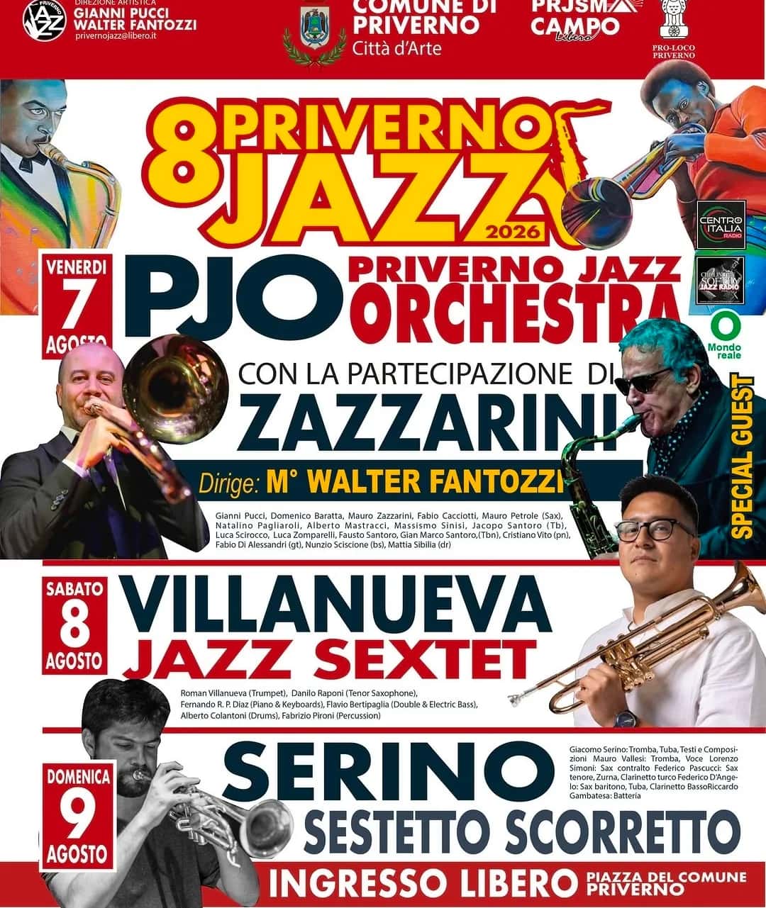 Priverno Jazz 2026 – Villanueva Jazz Sextet 8 Agosto