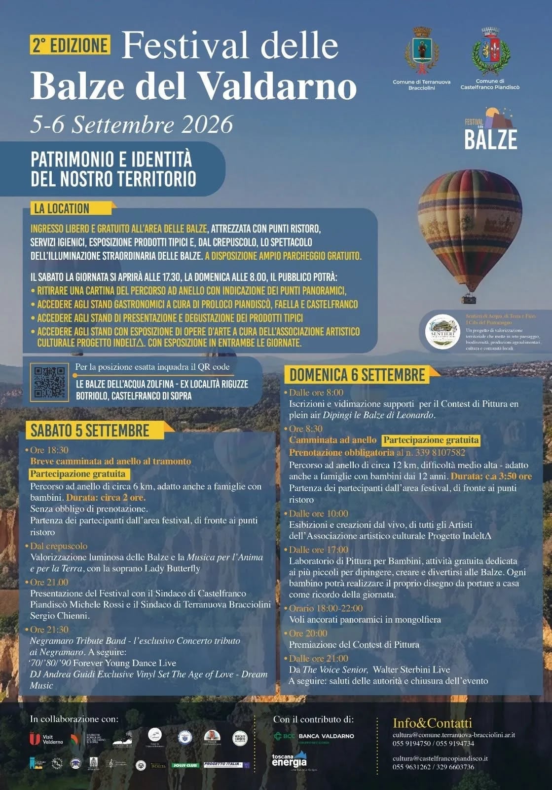 Locandina calendario eventi settembre 2026 a Castelfranco Piandiscò (Arezzo)