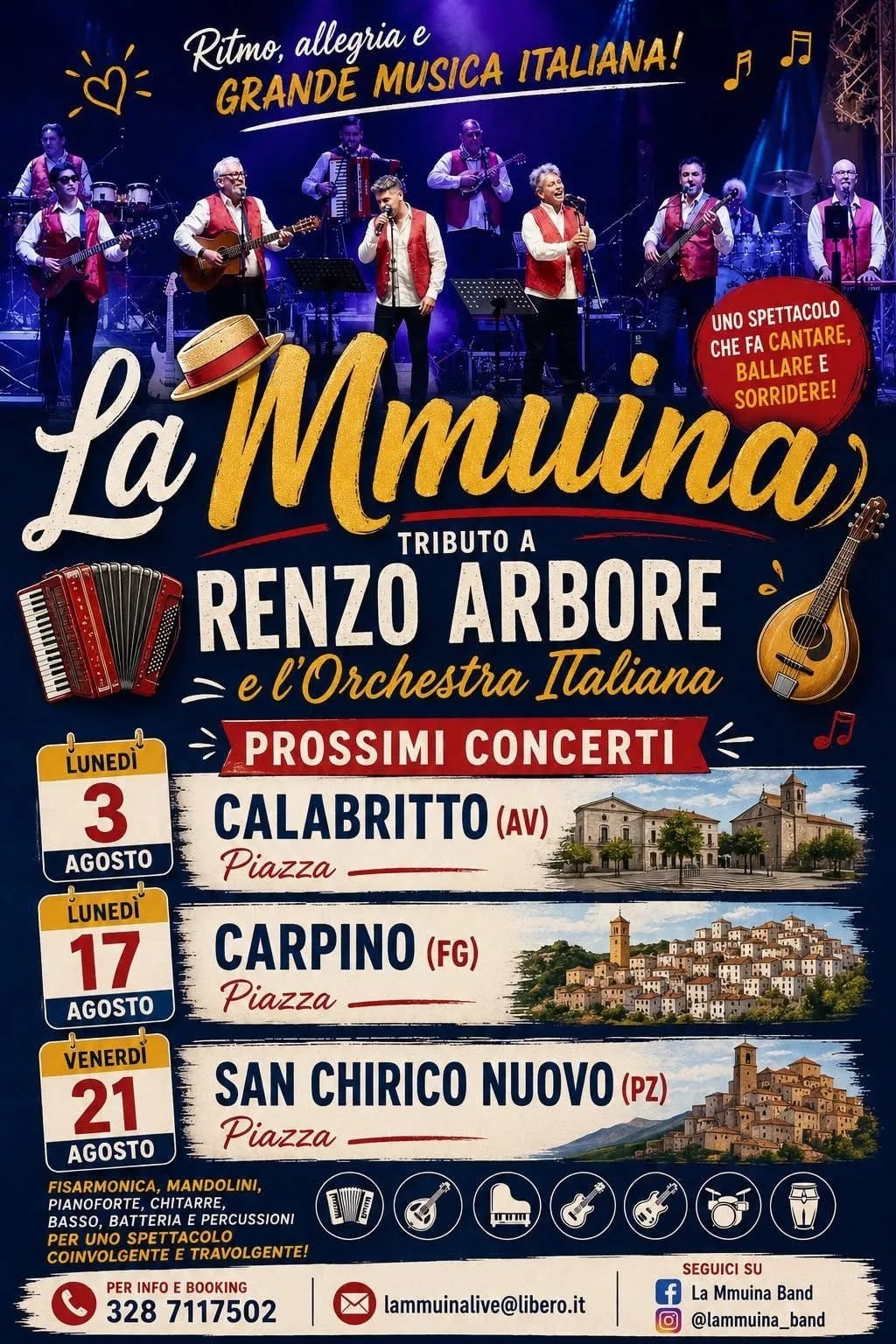 La Mmuina tributo a Renzo Arbore 2026, Carpino