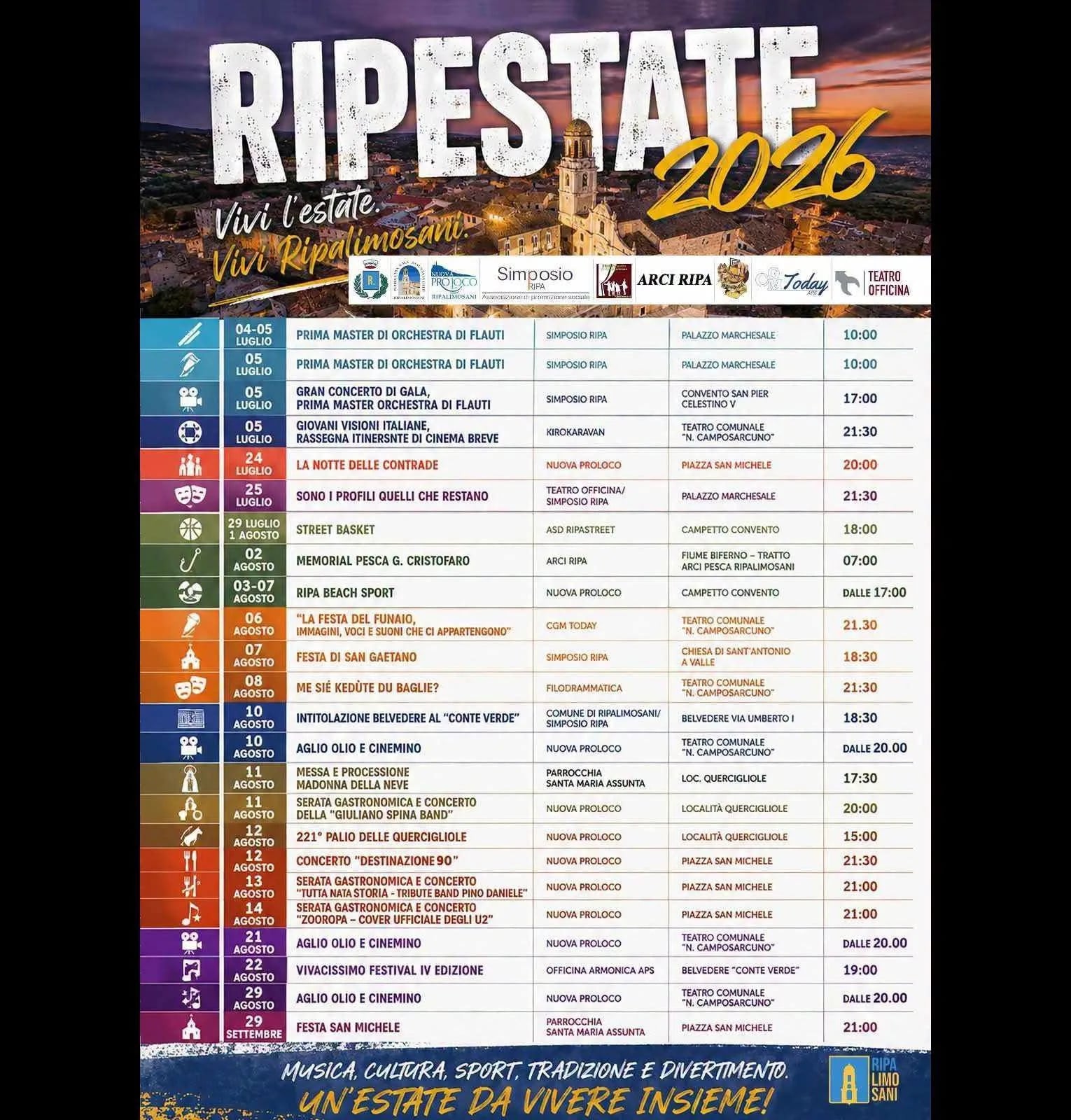 Locandina 221° Palio delle Quercigliole 2026 a Ripalimosani (Campobasso)