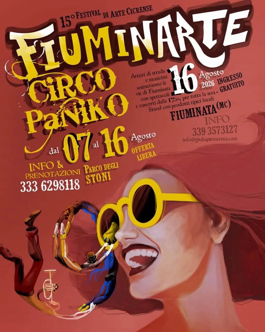 Locandina 15° Festival di Arte Cicrense Fiuminarte 2026 a Fiuminata (Macerata)
