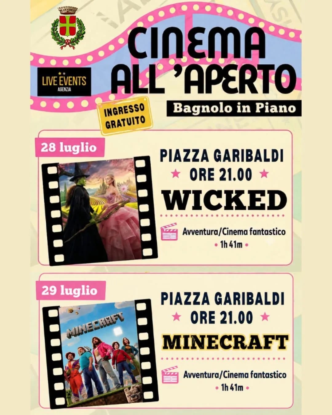 Cinema all'aperto 2026 - Minecraft