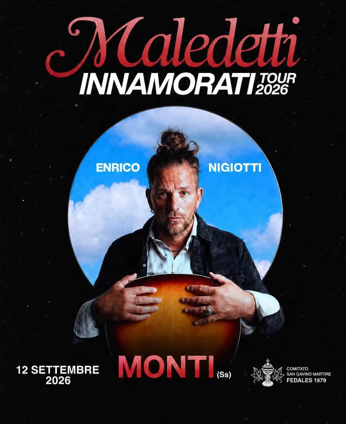Locandina Maledetti Innamorati Tour 2026 a Monti a Monti (Sassari)