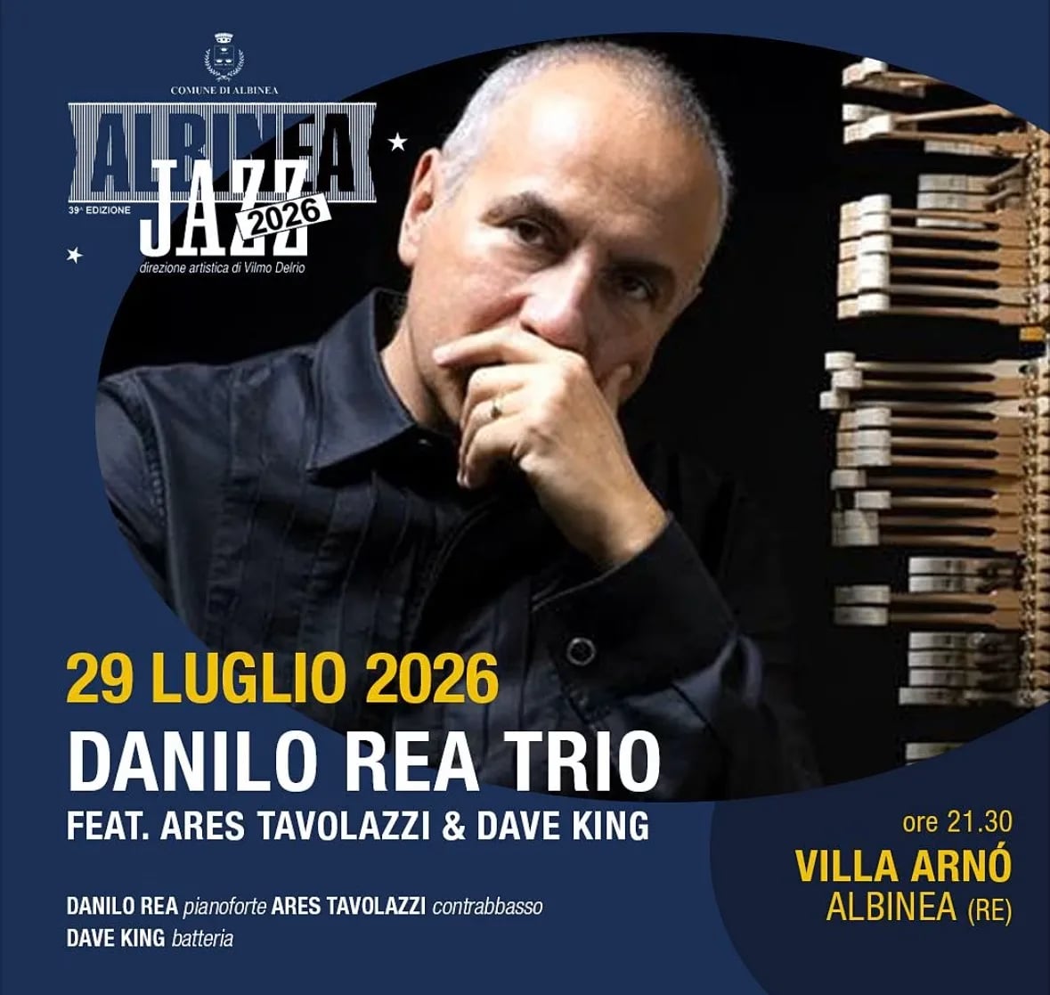 39ª Albinea Jazz 2026 - Danilo Rea Trio feat. Ares Tavolazzi