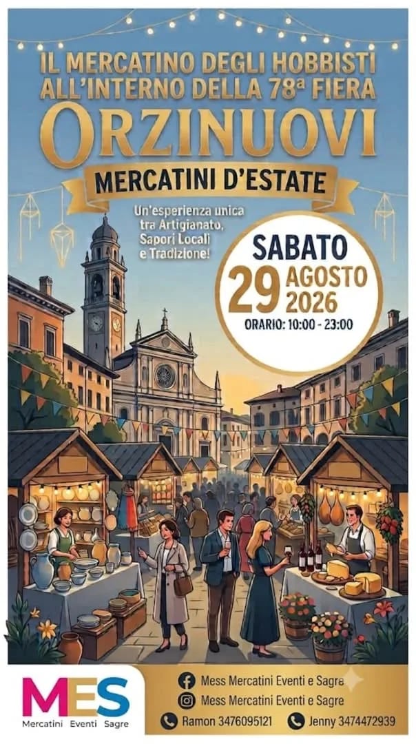 Locandina 78ª Fiera Orzinuovi - Mercatino degli Hobbisti 2026 a Orzinuovi (Brescia)