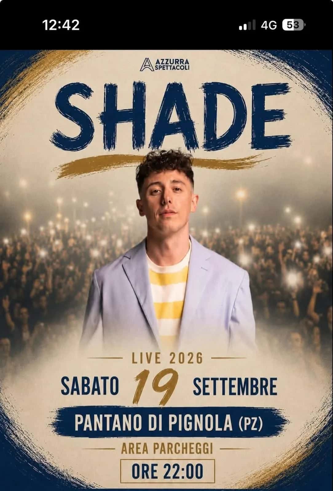Shade Live 2026 a Pantano di Pignola