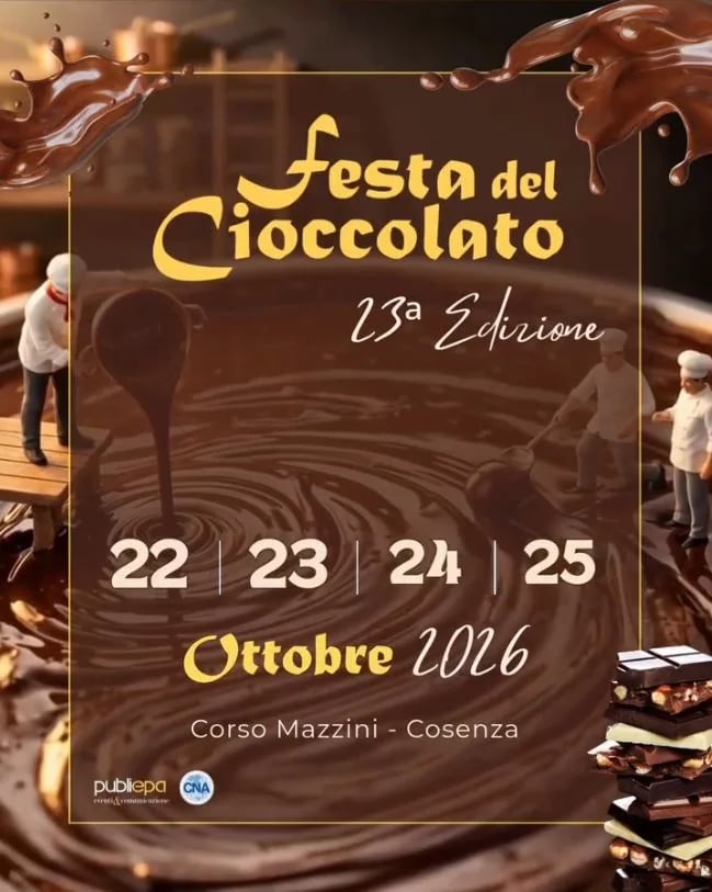 Locandina 23ª Festa del Cioccolato 2026 a Cosenza (Cosenza)