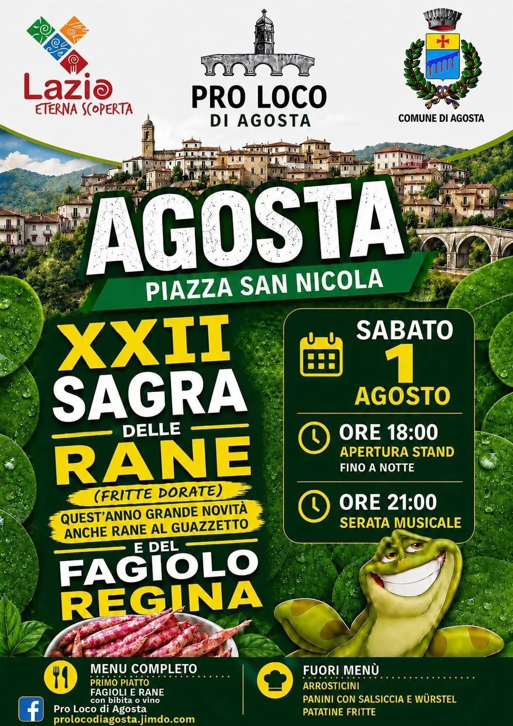 XXII Sagra delle Rane 2026 ad Agosta
