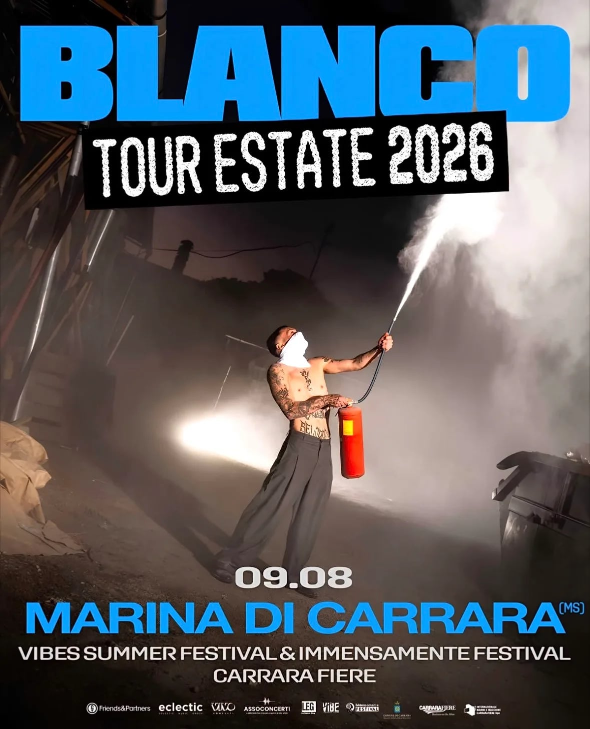 Blanco Tour Estate 2026 a Marina di Carrara
