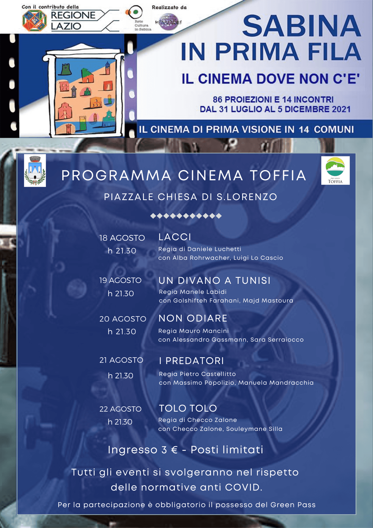 SABINA IN PRIMA FILA - Il cinema dove non c'è - TOFFIA