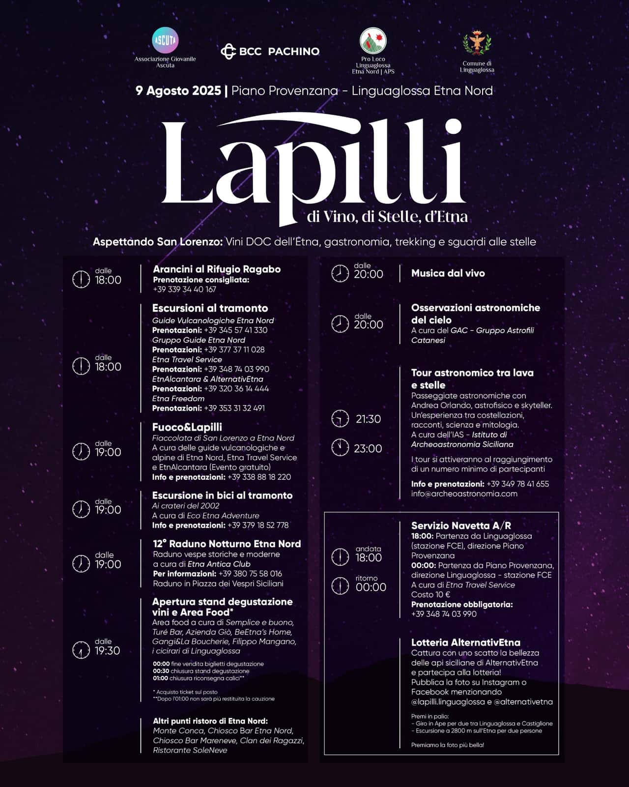 ๐ Lapilli 2025 โ di Vino, di Stelle, dโEtna