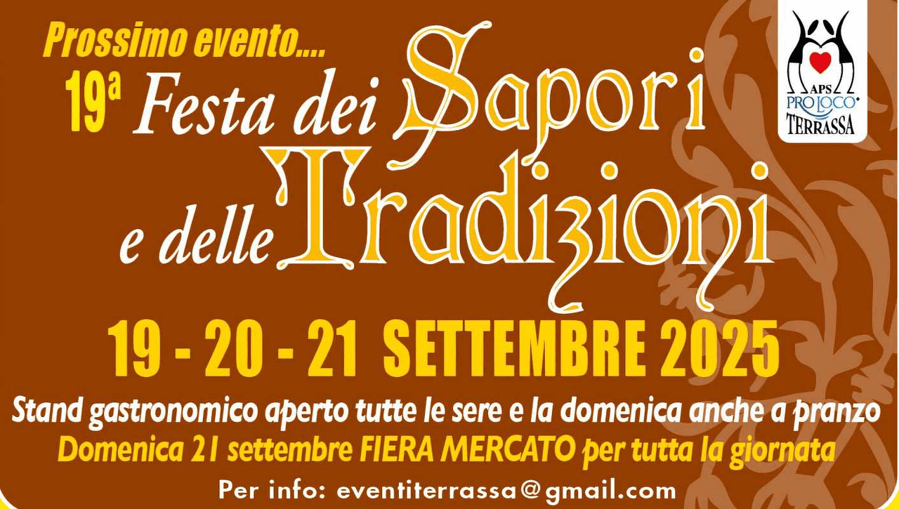 19ª Festa dei Sapori e delle Tradizioni 2025 – Stand Gastronomico e Fiera Mercato